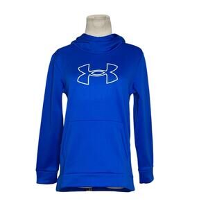 Under Armour blue logo long sleeves hoodie sweatshirt size Youth Large